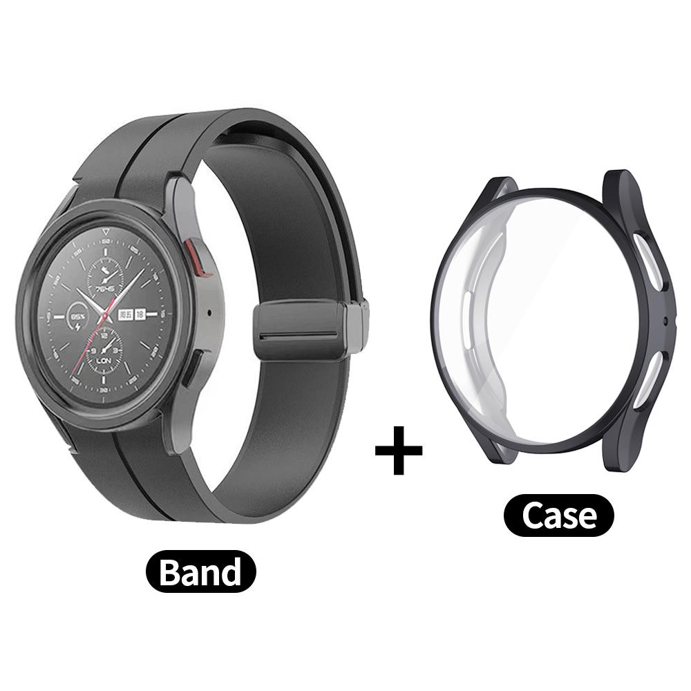Case+Band for Samsung Galaxy Watch 4/5/6 40mm 44mm All-Around Soft TPU Protector Cover for Galaxy Watch6 Classic 43mm 47mm Strap