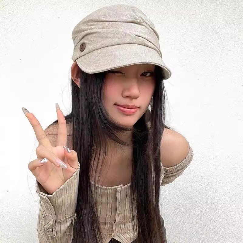 Dünner, atmungsaktiver Reithut für Damen für Frühling und Sommer, koreanische Version des Entenzungen-Sonnenschutzes, literarisch und schlicht