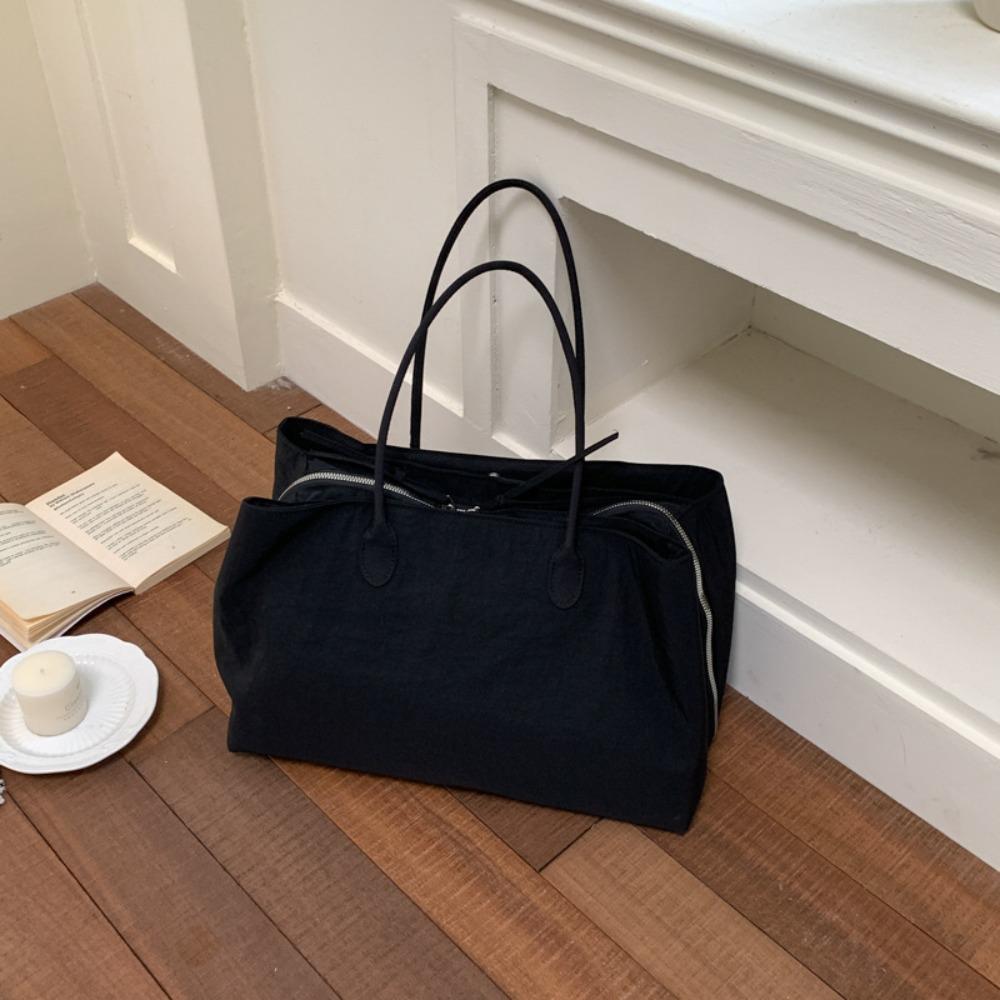 Multi-layer Nylon Tote Bag Waterproof Computer Bag Casual Nylon Shoulder Bag Shopping чёрный