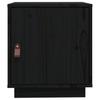Vidaxl Szafka Nocna, Czarna, 40X34X45 Cm, Lite Drewno Sosnowe