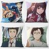 Casual Fashion PParasite Anime Cushion Cover Daily Washable Linen Pillowcase Soft for Sofa Bed Home Room Decor