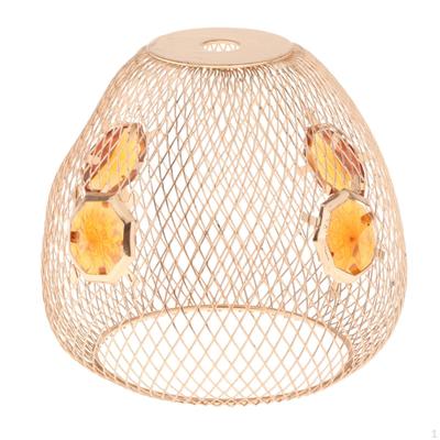 Metal Wire Cage Lamp Guards, Mesh Pendant Light Shade, Hollow Out Bulb Cover, Ceiling