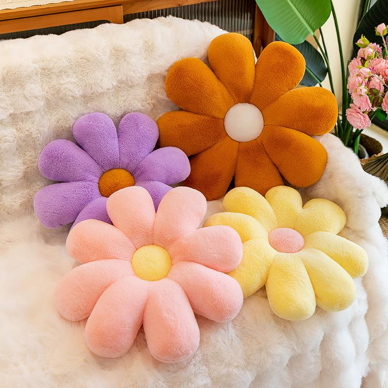 New eight-petal small daisy flower seat cushion living room sofa office seat cushion petal sun flower throw pillow cushion