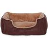 Lit pour chien - noname - taille s - beige/marron - coussin réversible - antidérapant