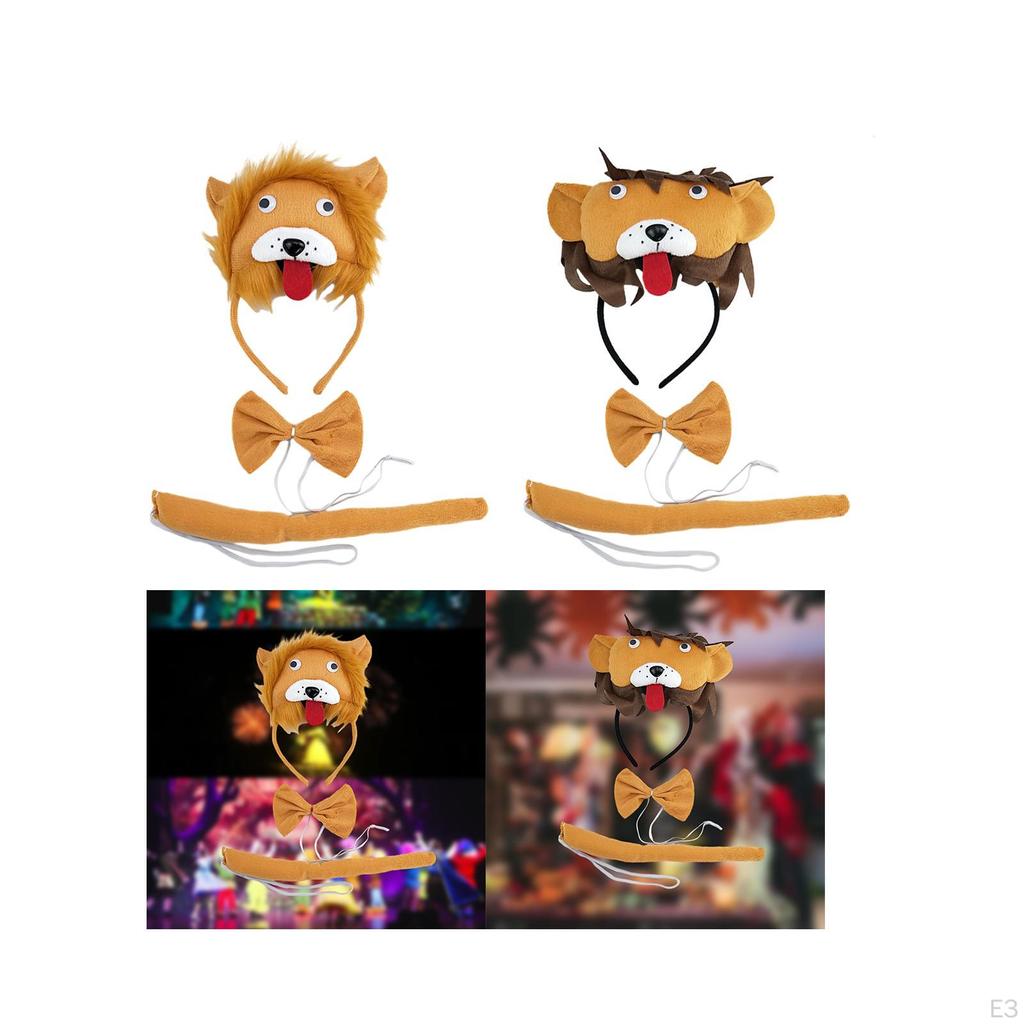 Halloween Kids Animal Costume Set Cosplay Party Accessories Hair Hoop Ears Headband