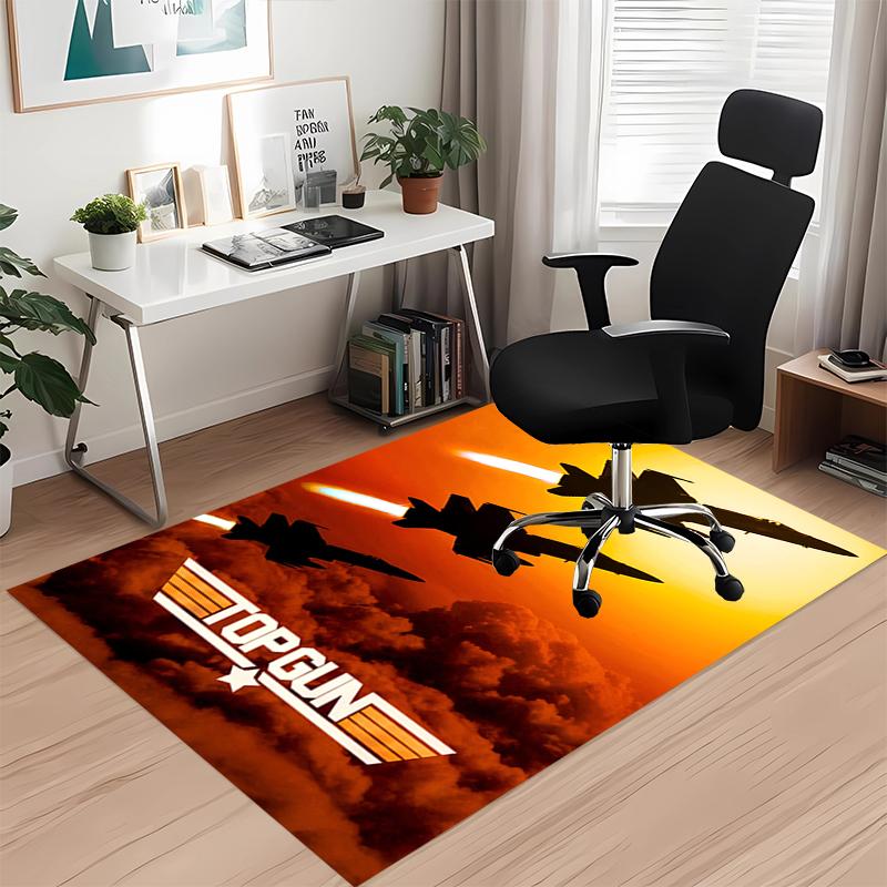 Top Gun Printed Carpetrugfor Office Chair Living Room Bedroom Kitchen Room Decor Gifts