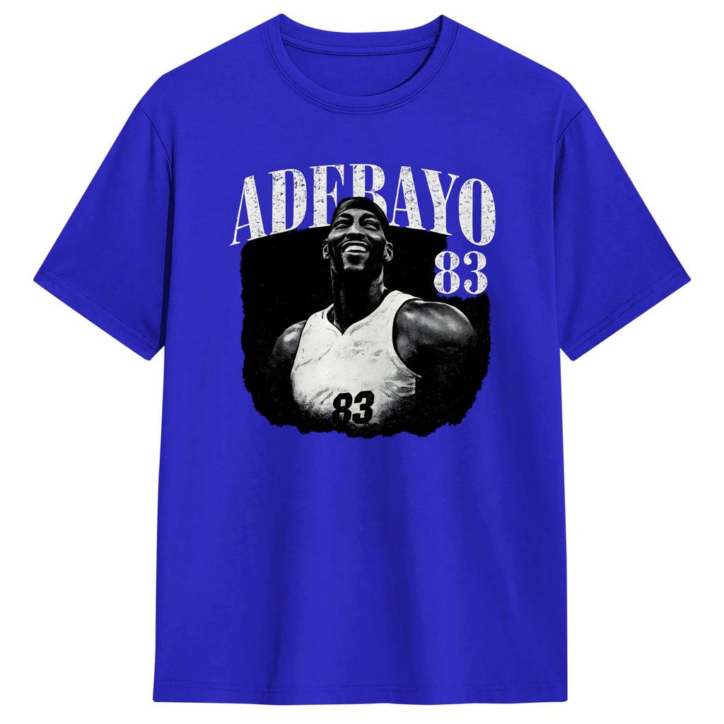 Bam Adebayo 83 T Shirt Summer Trendy Cool TShirts Unisex 100 Cotton Crew Neck Plus Size Clothing Short Sleeves Y2K Funny Tops