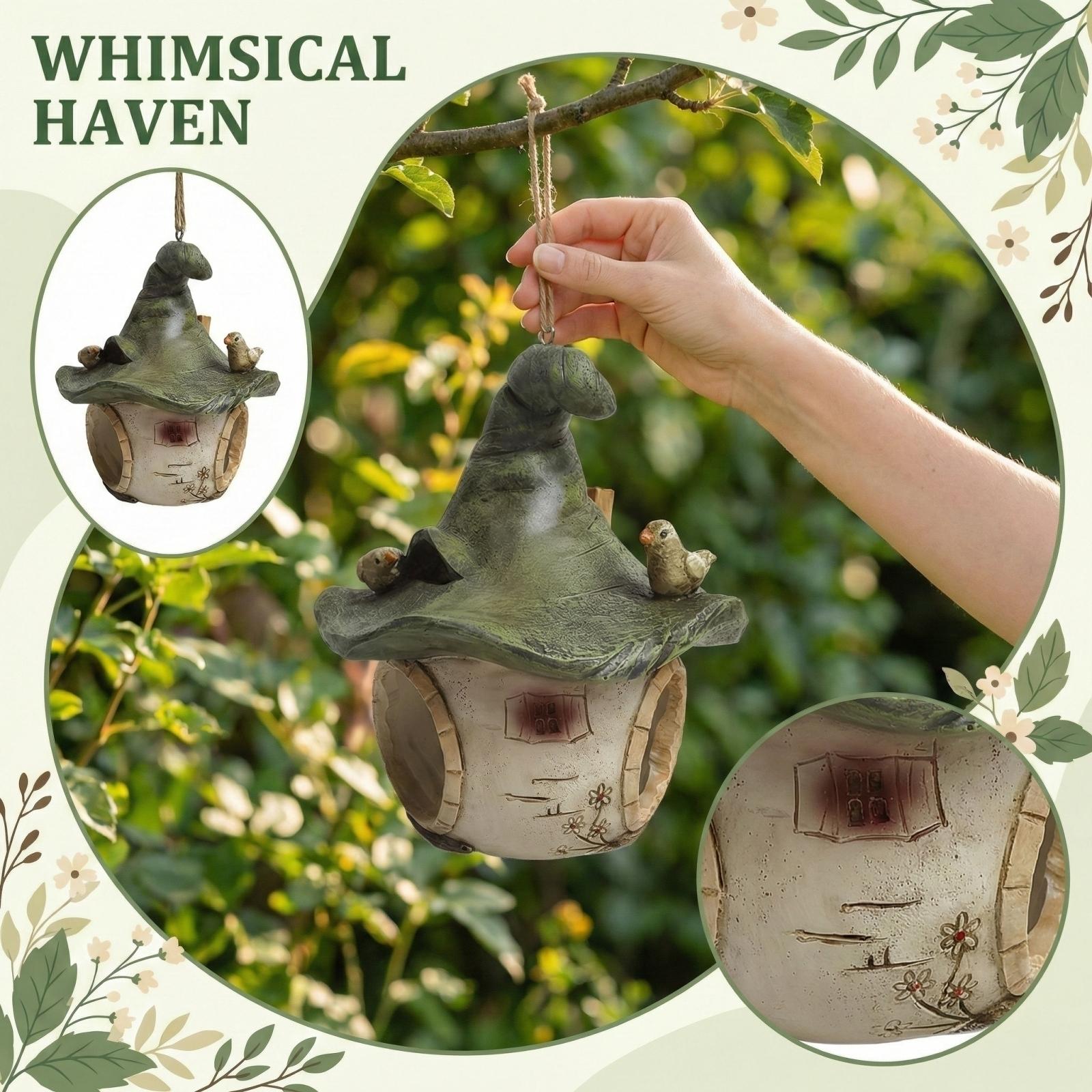 

This Hanging Tree-shaped , A Warm And Cozy Outdoor Patio Resin Decorative Bird Feeder, Is The Perfect Choice For Garden And Patio Enthusiasts. One Size