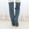 1 Pair Women Autumn Winter Over Knee Fuzzy Socks Solid Color Plush Thigh High Socks Thick Furry Boot Socks Leg Warmers