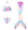 2024 New Kids Girls Swimming Mermaid Tail Mermaid Costume Cosplay Children Swimsuit Fantasy Beach Bikini