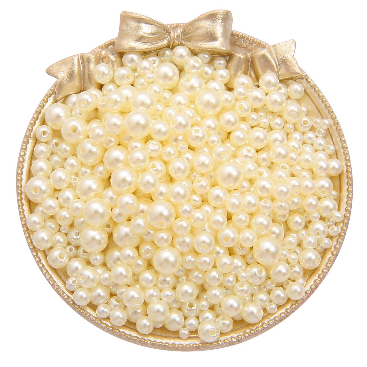 

150 шт. 3-8 мм круглые искусственные бусины из АБС-пластика с прямыми отверстиями для изготовления ювелирных изделий