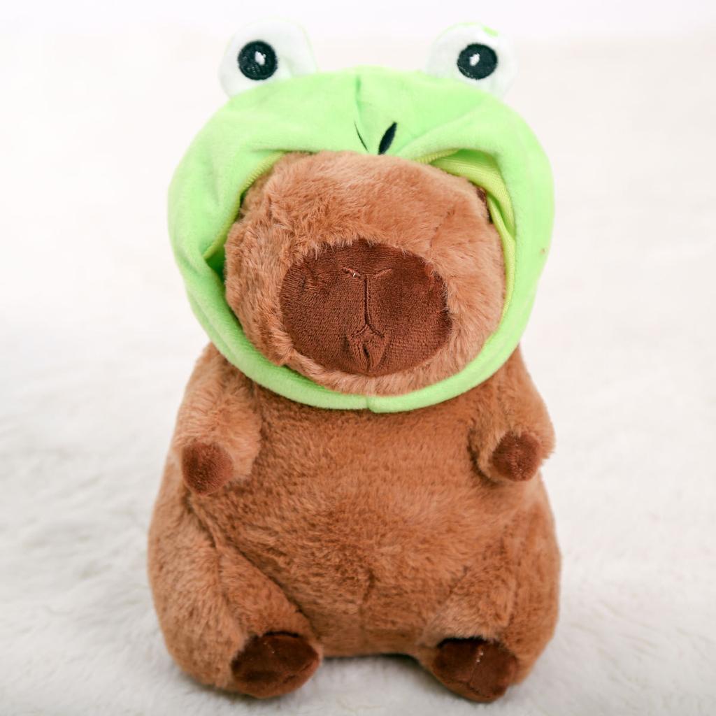 2325Cm Hat Kapibara Doll Plush Simulation Capibara Anime Fluffty Toy Cute Doll Stuffed Animals Soft Doll Plush Christmas Gifts