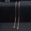 Women 585 Rose Gold 2mm Snail Link Chain Delicate Necklace No Gift Box