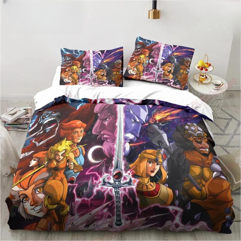 Carton Thundercats Beding Set Shet King Twin Double Child Beding Set Mircofiber Or Polyester Soft with Soft Fabric Duvet Cover Set Home Textiles