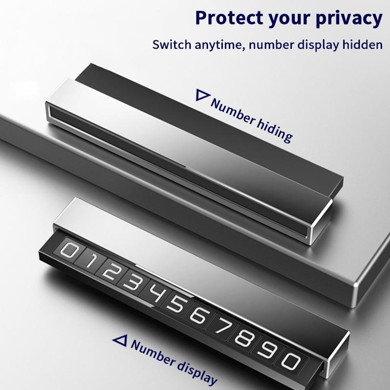 Car Phone Number Temporary Car Parking Card Plate Luminous Phone Number Holder Hidden Parking Telephone Number Plate Accessories