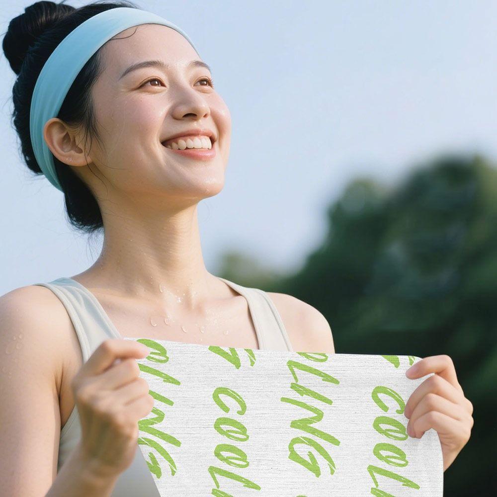 10Pcs Non Woven Fabric Cooling Towel Breathable Quick Drying Ice Wipes Sunstroke Prevention Disposable Sweat Wipes