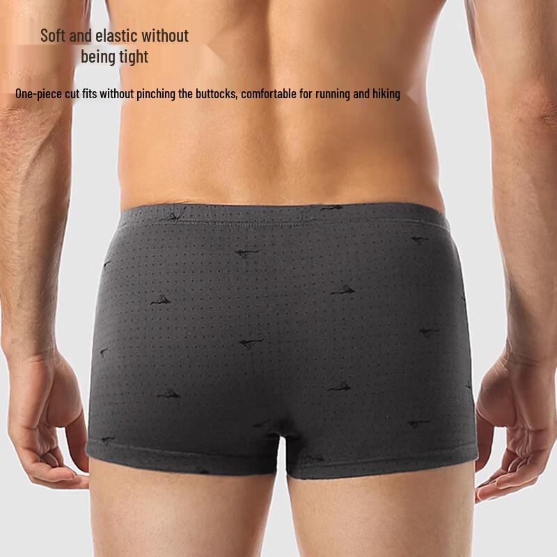 Seven Wolves Men's 100% Cotton Antibacterial Boxer Briefs (4-Pack)