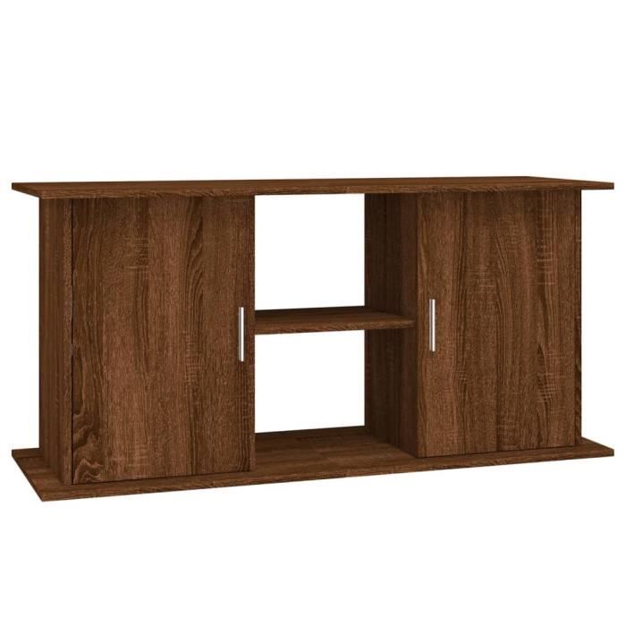 VidaXL Support d'aquarium chêne marron 121x41x58 cm bois d'ingénierie 833622