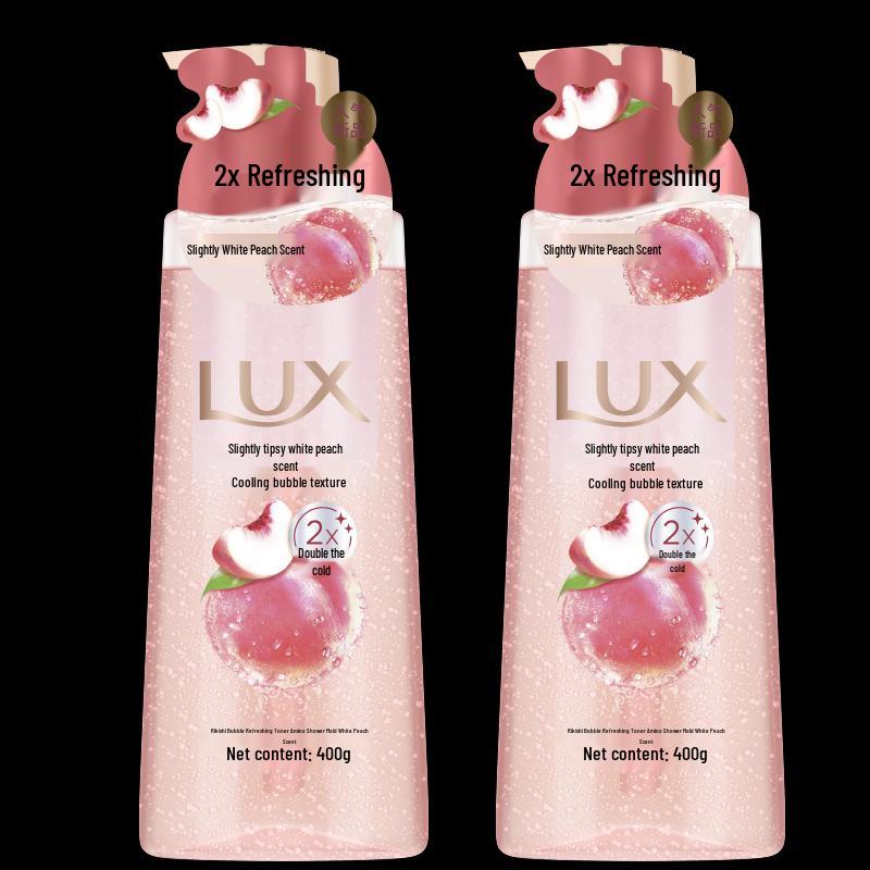LUX White Peach Scent Bubble Shower Gel