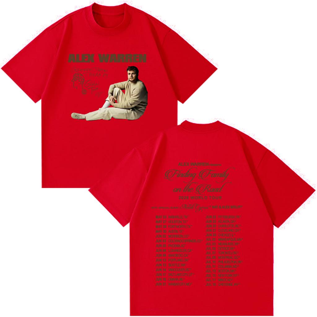 Alex Warren 2026 Tour Graphic Merch T Shirts Unisex Unisex Fashion Vintage Tshirts Short Sleeve Cotton Loose Hiphop Male T Shirts