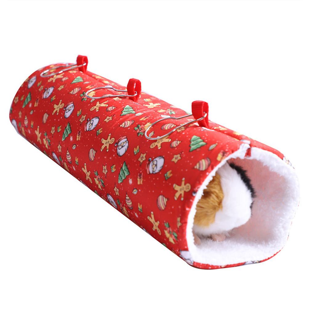 Warm Plush Bed Hideout Cage Accessories for Guinea Pig Hamster Ferret Chinchilla Sugar Glider Toys Hamster Bedding Gift