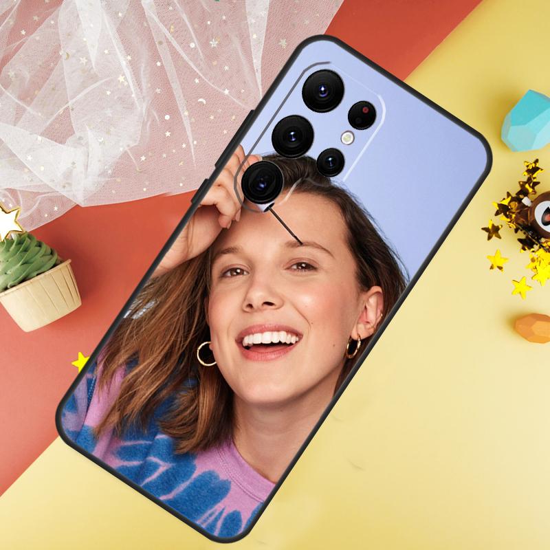 Millie Bobby Brown Case For Samsung Galaxy S23 Ultra S24 S22 S20 S21 FE Note 10 20 Ultra S8 S9 S10 Plus Cover
