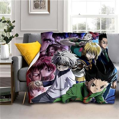 Anime HUNTER figūrėlės pledas 3D spausdintas flanelinis pledas namų sofai spausdintas minkštas šiltas lovatiesė iškylos pledas