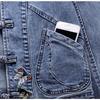 Spring and Autumn Denim Jacket Women's Short All-match Retro Chinese Style Embroidered Stretch Jacket Slim Top Trendy