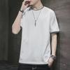 2024 Men's Trendy Colorblock Round Neck Loose-Fit T-shirt - Short Sleeve
