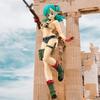 Girl Dragon Ball Bulma Colorful Military Suit Bikini Anime Stand Up Box Fan 18cm