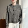 Korean Lazy Style Soft Waxy Thick Coat Wool New Knitted Wool Loose And Versatile Large Button Cardigan