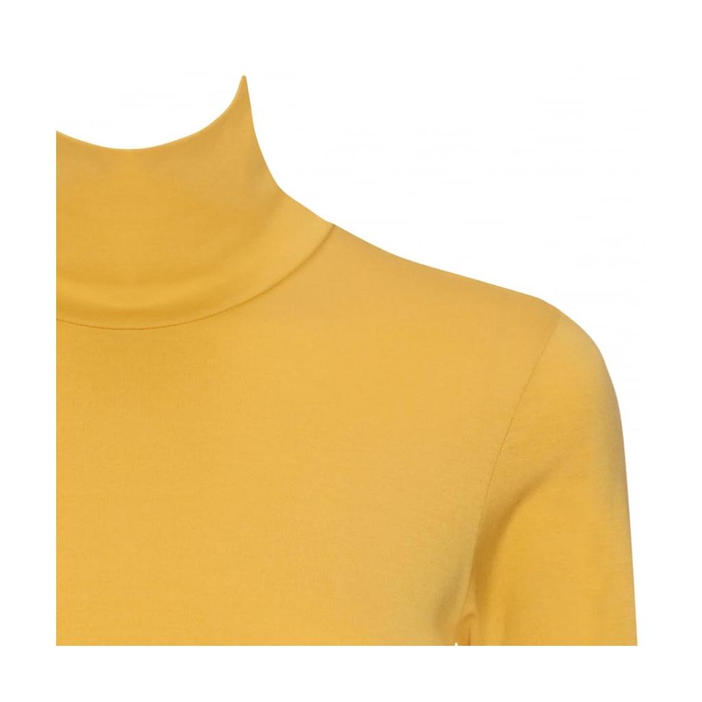 Triumph Warm High Neck Innerwear Sleeve Top 3664 Size M 5390, 1/4 (Solid Color) (Ocher),
