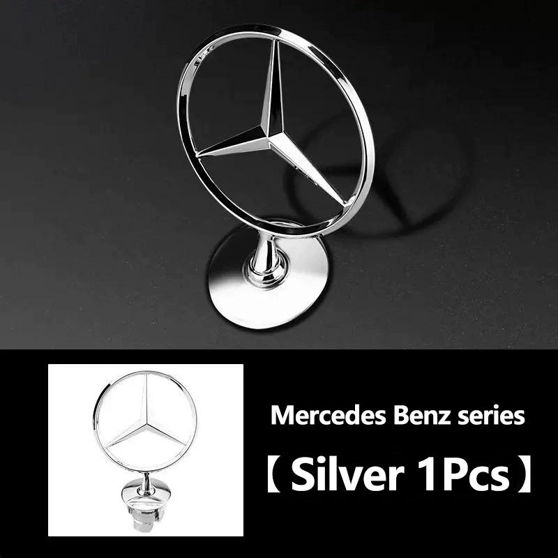 3D Metal Bonnet Badge Car Hood Front Chrome Logo Benz Marking For Benz W203 W206 W220 W205 W211 W212 W201 W210 W108 W168 GLC GLA JR9