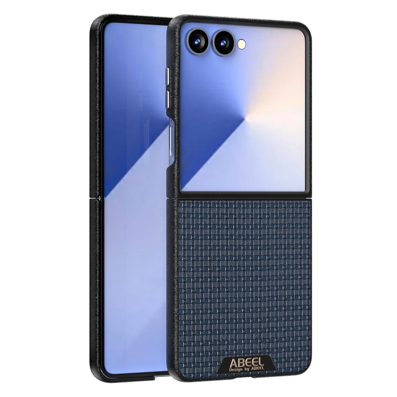 

ABEEL Чехол для Samsung Galaxy Z Flip7 5G, совместимый с MagSafe, текстурированная задняя крышка с микро-тиснением Blue