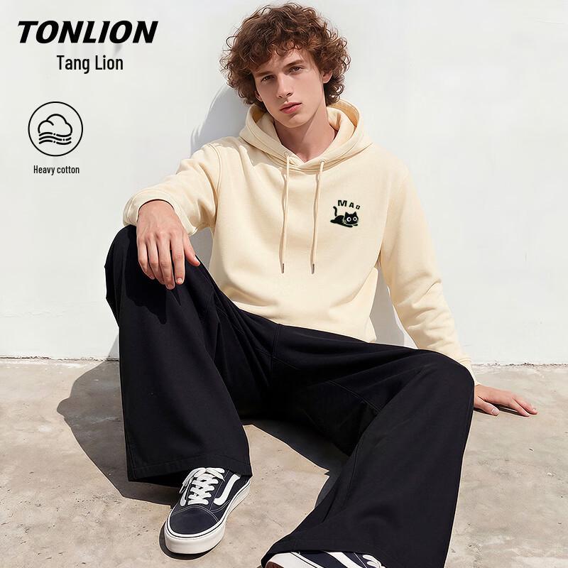 TonLion Men's Heavyweight Casual Hooded Sweatshirt