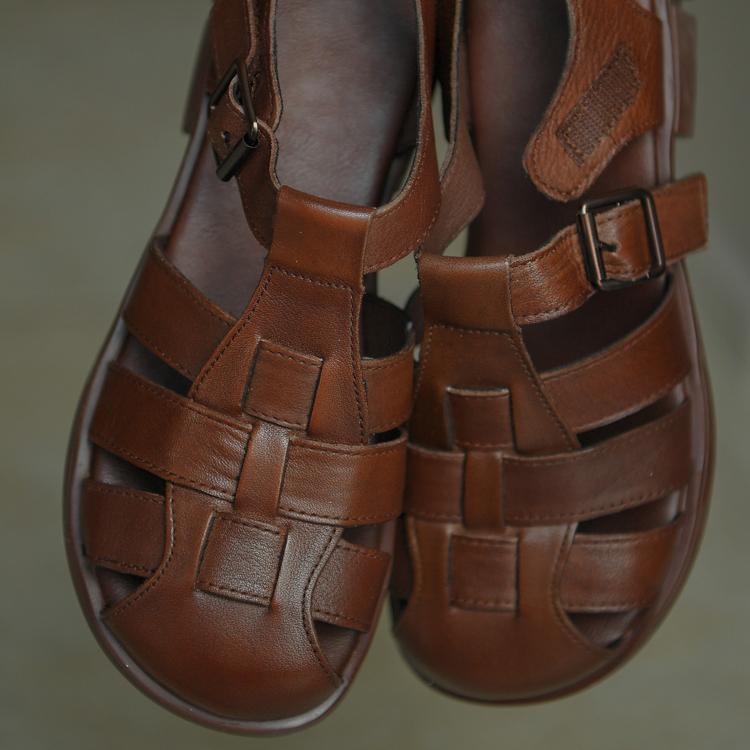 Rundhuvud Dam Sandaler Romerska Sandaler