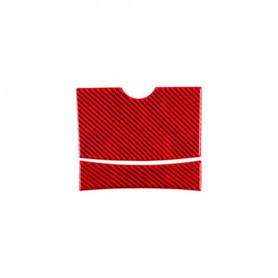 Red Carbon Fiber Console Water Cup Cover Trim For Toyota Highlander 2008-2013