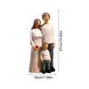 Kunstharzhandwerk Ornament für Tisch Mutter und Sohn Figur Statue Elegantes Tischornament Familienständer Skulptur Kreatives Handwerk Heimdeko