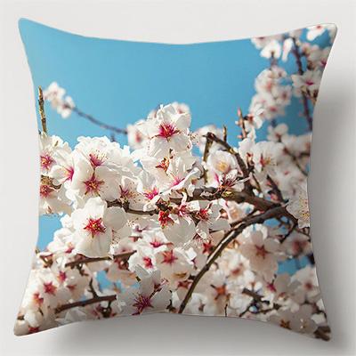 Floral Blossom Patterns Doublesided Printed pillow cover Short plush Suitable living rooms bedrooms sofas throw cushion cover