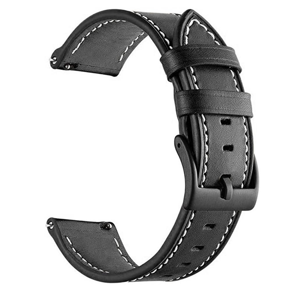 20mm Watch Band for Garmin Venu/Sq/Sq 2/2 Plus,Genuine Cow Leather Replacement Straps