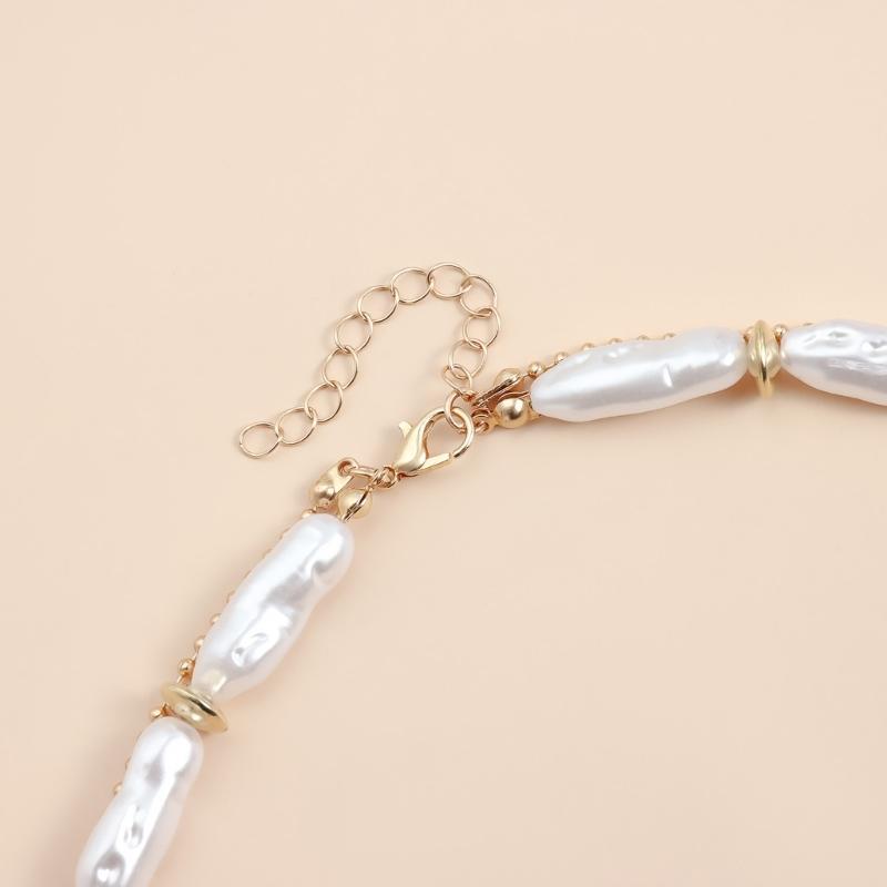 Irregular Pearls Conch Pendant Necklace Adjustable Clavicle Chain Versatile Fashion Accessory Gift for Women