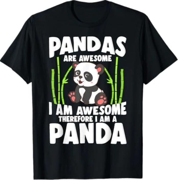 Panda Shirt Cute Panda TShirt Pandas are Awesome Panda Bear T-Shirt 3XL
