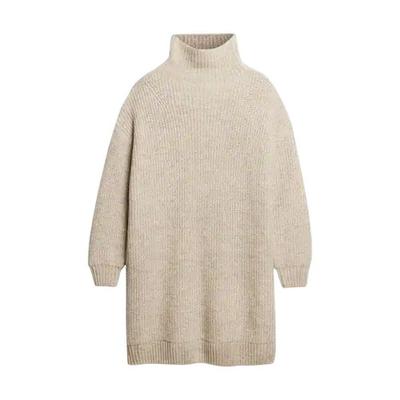 Superdry Womens/Ladies Knee Length Knitted Turtle Neck Sweater Dress