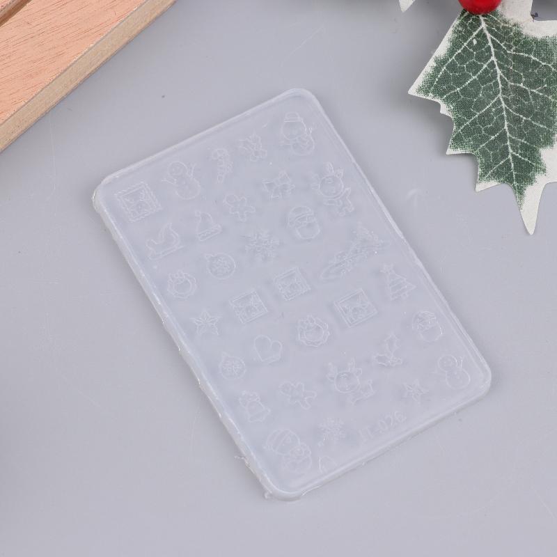 1/3/5Pcs Christmas Snowman Christmas Tree Silicone Nail Mold Palace Nail Decorations Diy Design Silicone Manicure Mold Nail Art