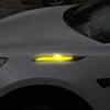 Neueste 4 Stück Auto Reflektierende Streifen Stoßstangenschutz Kohlefaser Karosserie Sicherheitswarnaufkleber Auto Kratzschutzband Autostyling