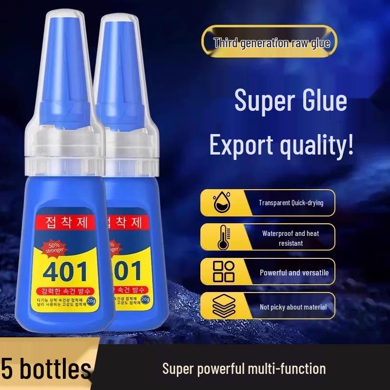 Quick-Dry Universal Super Glue for Metal, Wood, Plastic, Glass, and Shoe Repairs