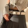 Street Punk Pu Leather Belt For Women And Men Summer 2024 With Metal Pin Buckle