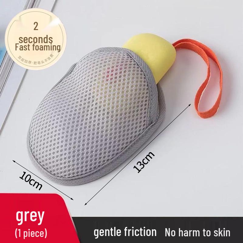 

Двостороння спінювальна мильна сумка-ексфоліант для ванни та обличчя.