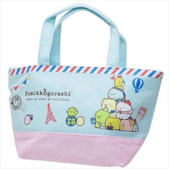 Sumikkogurashi Cooler Tote Light Bag, Blue/Pink