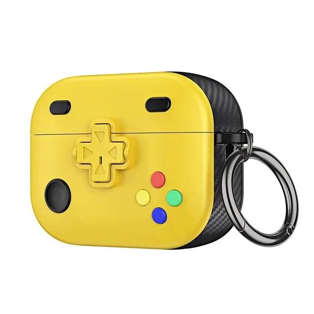Für Airpods Pro 2. Generation Hülle mit Schlüsselanhänger, vollständig schützende klassische Handheld-Spielekonsolen-Design-Abdeckung für Airpods 2 3